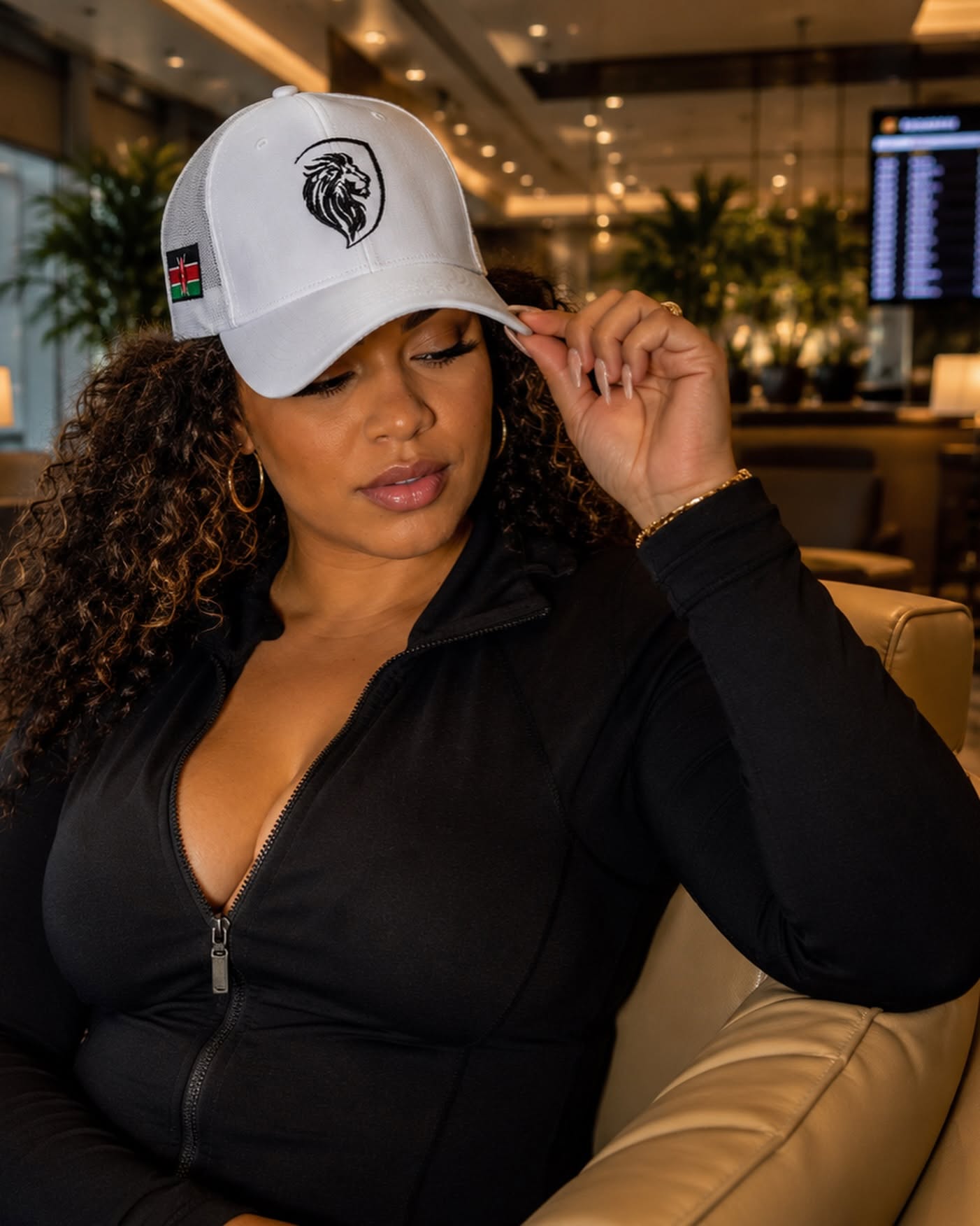 White Lyft Trucker Cap