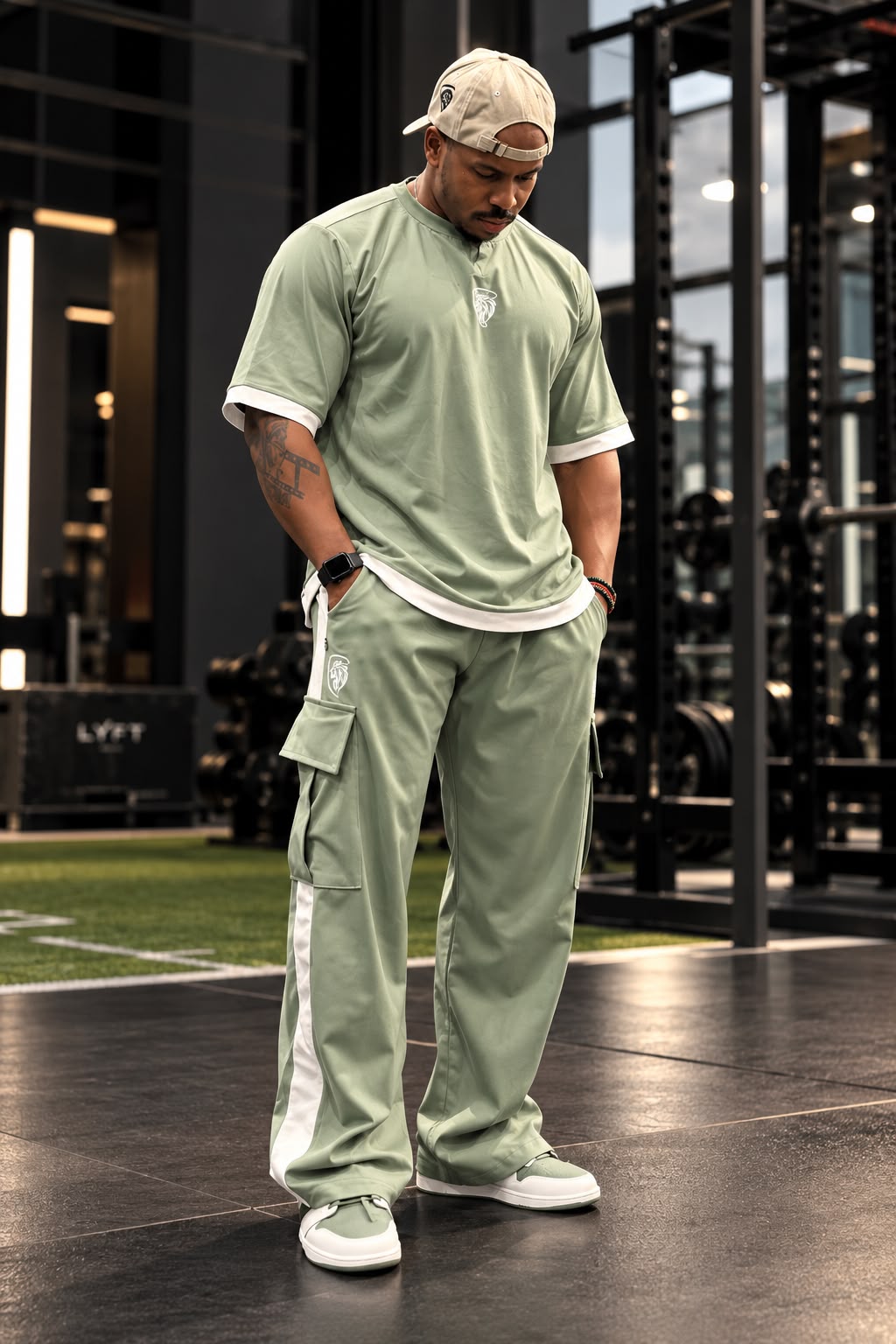LYFT SAGE GREEN  AND WHITE LUXE SET