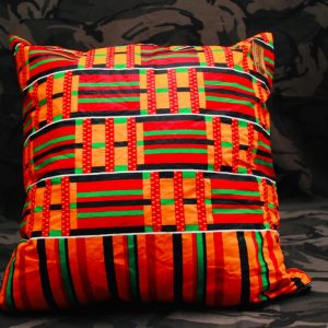 Orange Ankara pillows (Cover plus cushion)